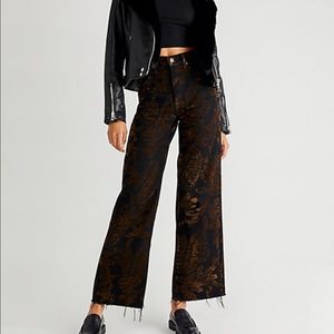 Free People Annabelle Flocked Jeans